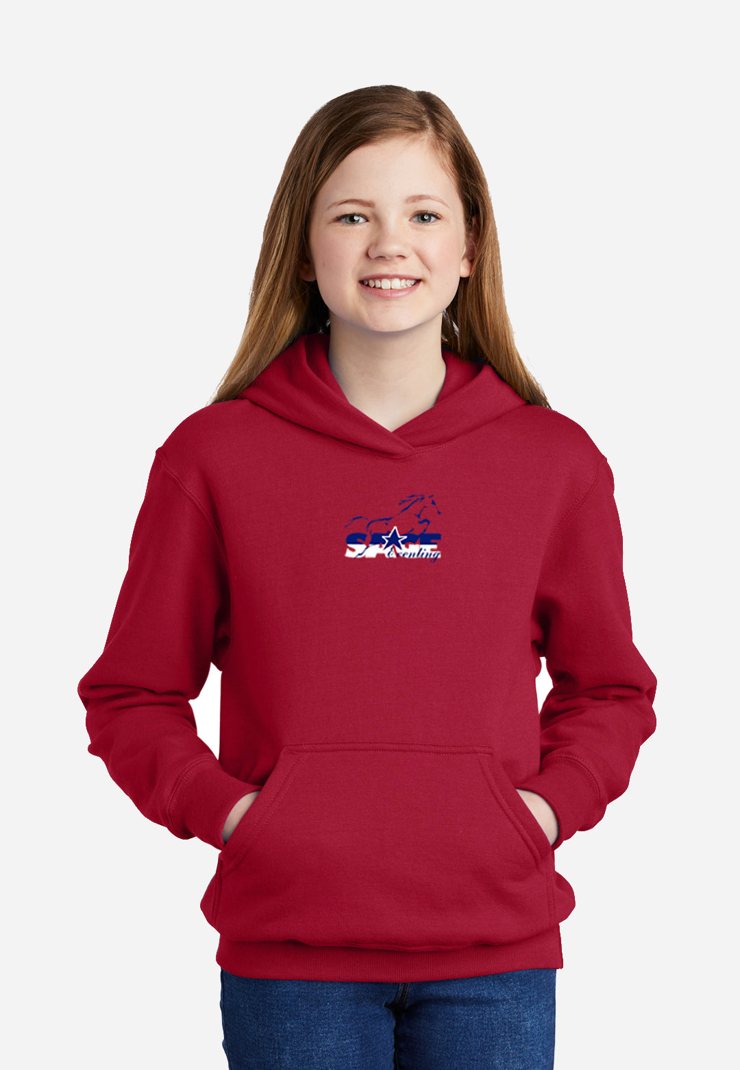 Sage Eventing Port & Company® Youth Core Fleece Pullover Hooded Sweatshirt - 4 Color Options