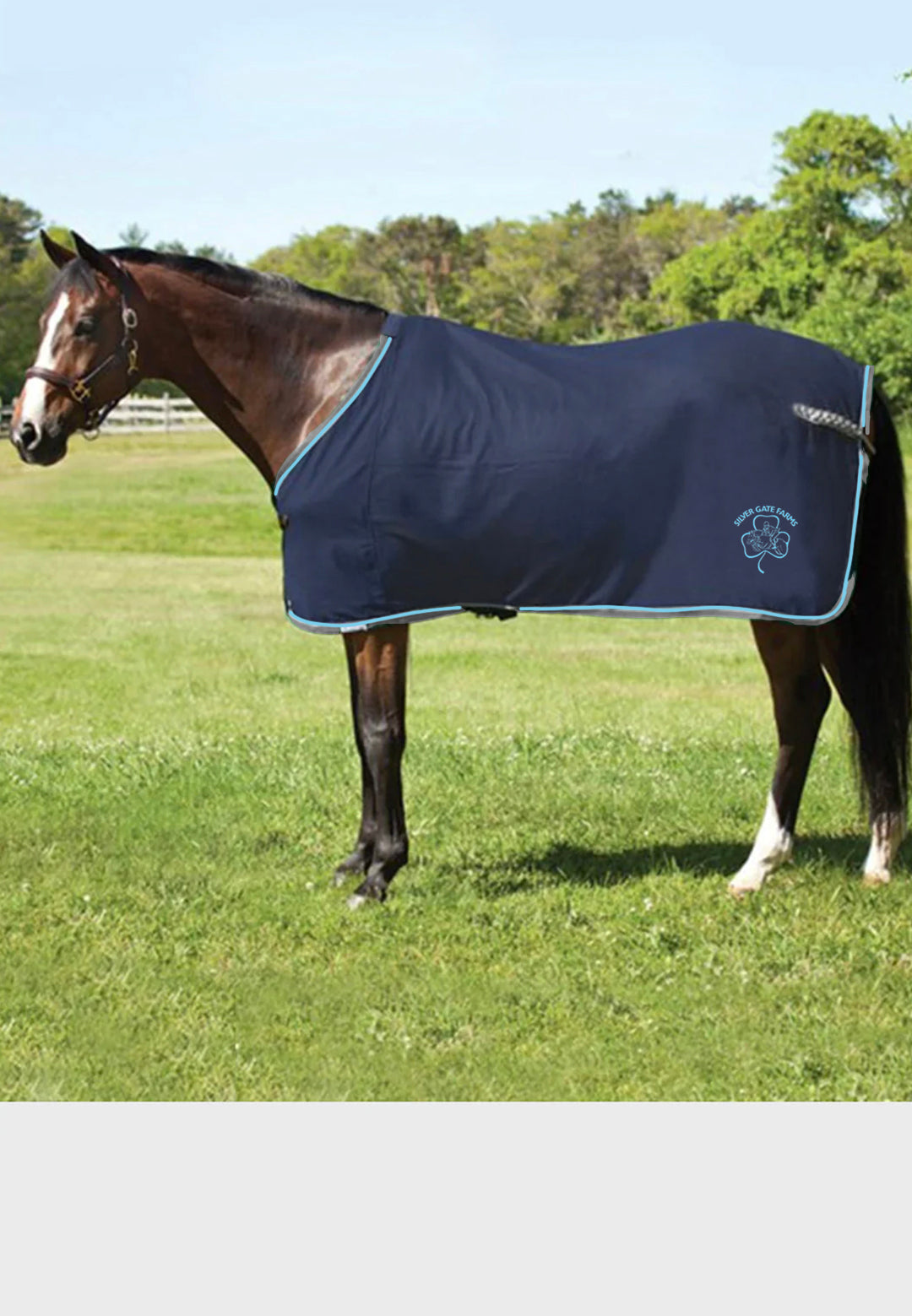 Silver Gate Farms JACKS COOLERFLEECE DRESS SHEET - Navy