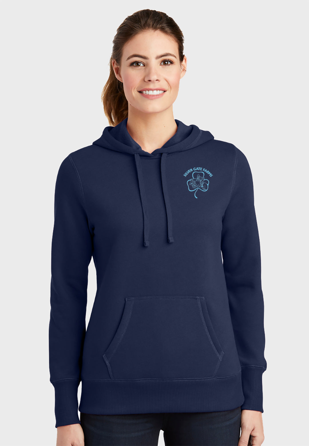 Silver Gate Farms Sport-Tek® Ladies Pullover Hooded Sweatshirt - Navy