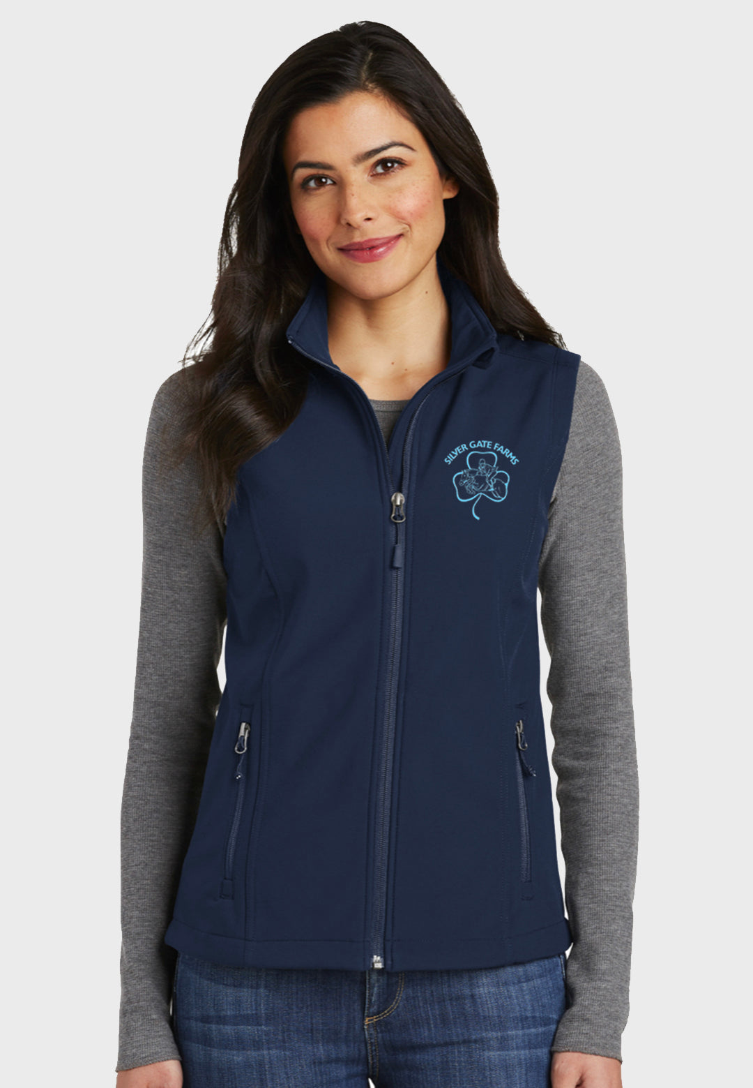 Silver Gate Farms Port Authority® Ladies Core Soft Shell Vest - Navy