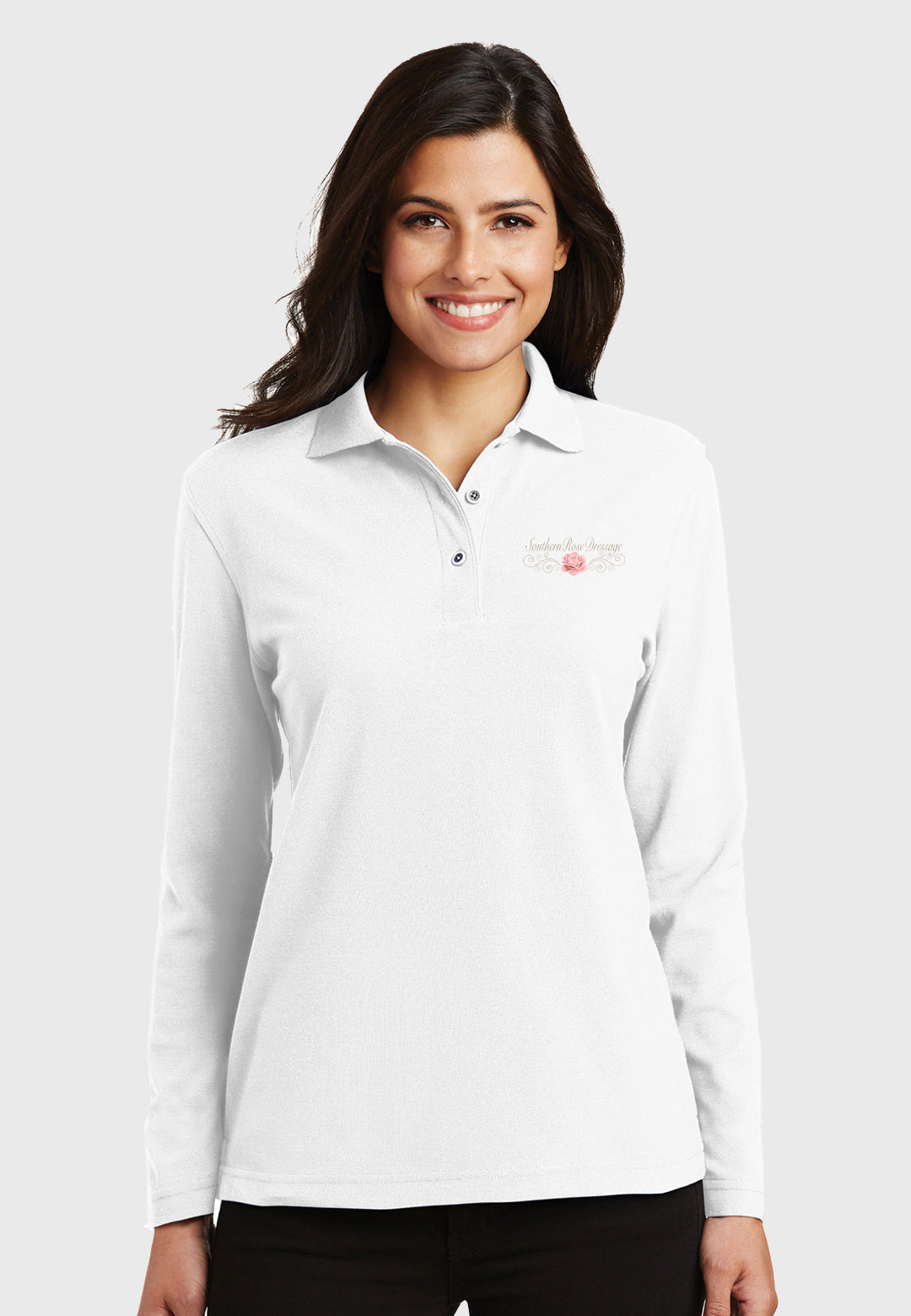 Southern Rose Dressage Port Authority® Ladies Silk Touch™ Long Sleeve Polo