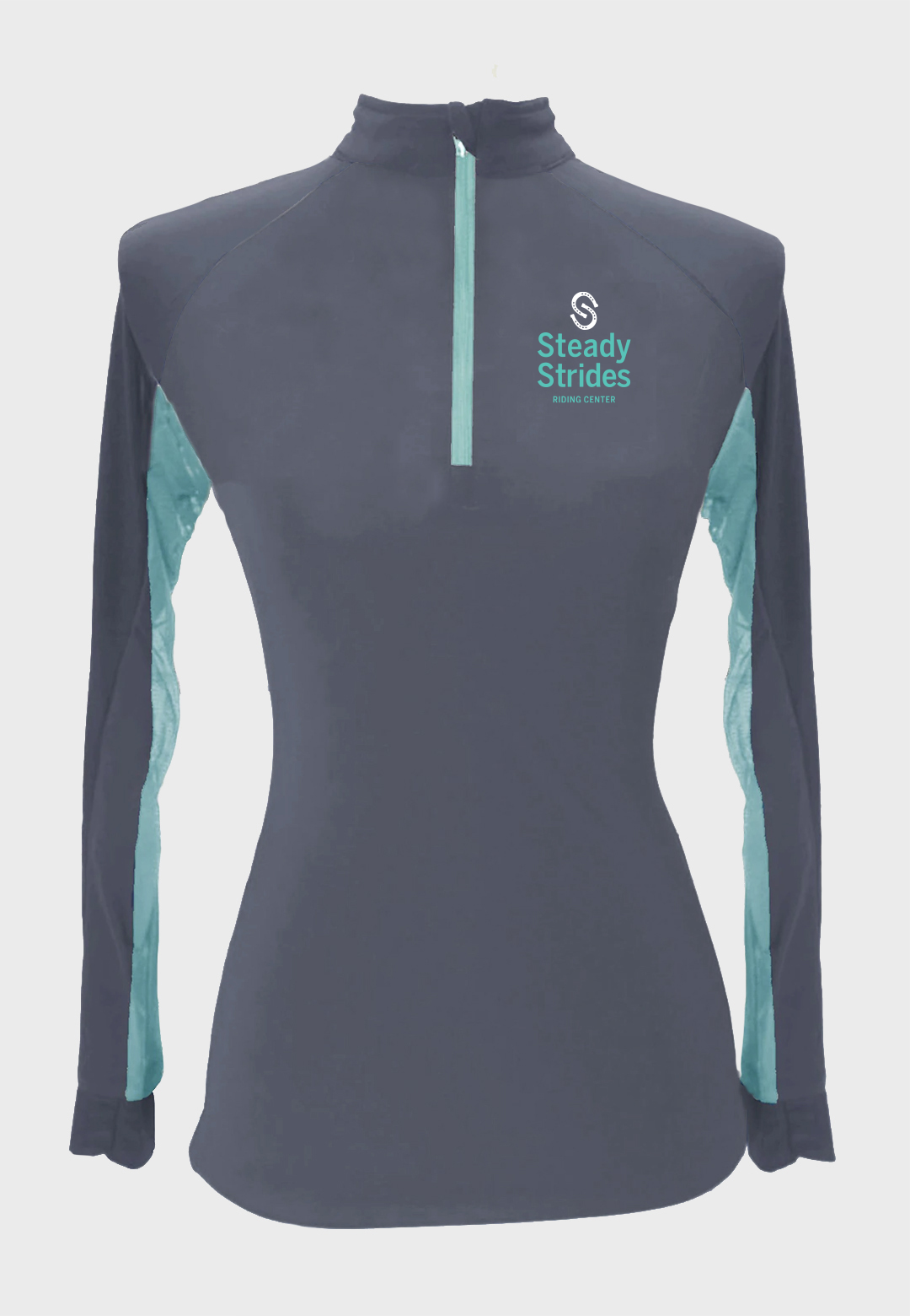 Steady Strides Riding Center Sun Shirt with Turquoise Accents  -    Adult + Youth sizes, Multiple Color Options