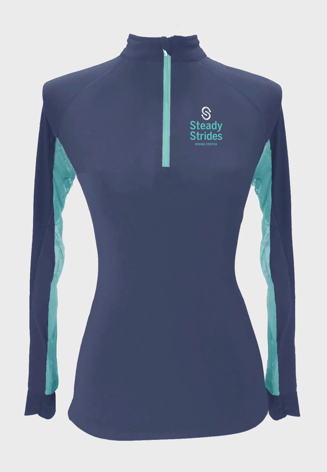 Steady Strides Riding Center Sun Shirt with Turquoise Accents  -    Adult + Youth sizes, Multiple Color Options