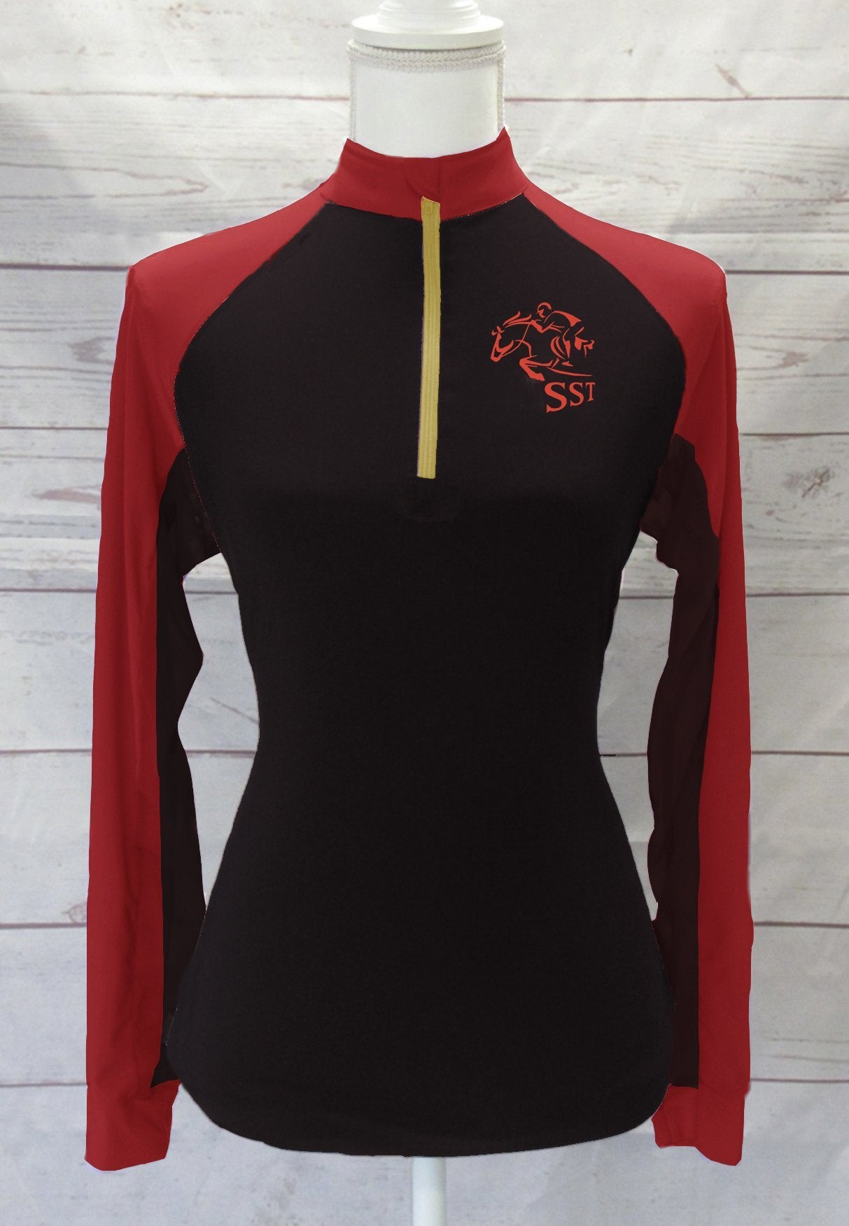 SST Adult Custom Sun Shirt - Black with Red Accents
