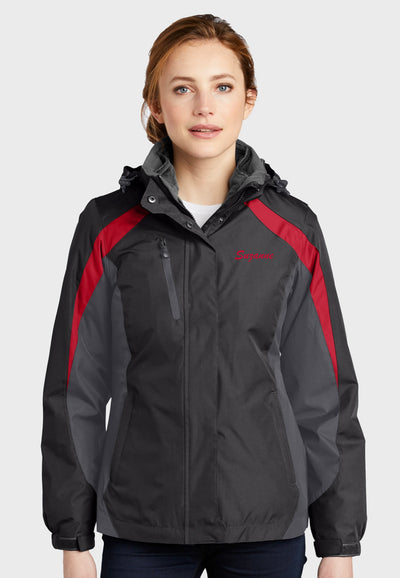 SST Port Authority® Ladies Colorblock 3-in-1 Jacket - Black