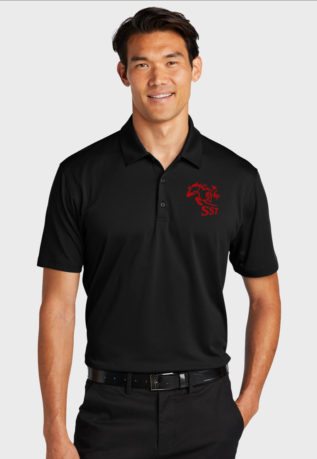 SST Mens Port Authority® Performance Staff Polo - Black