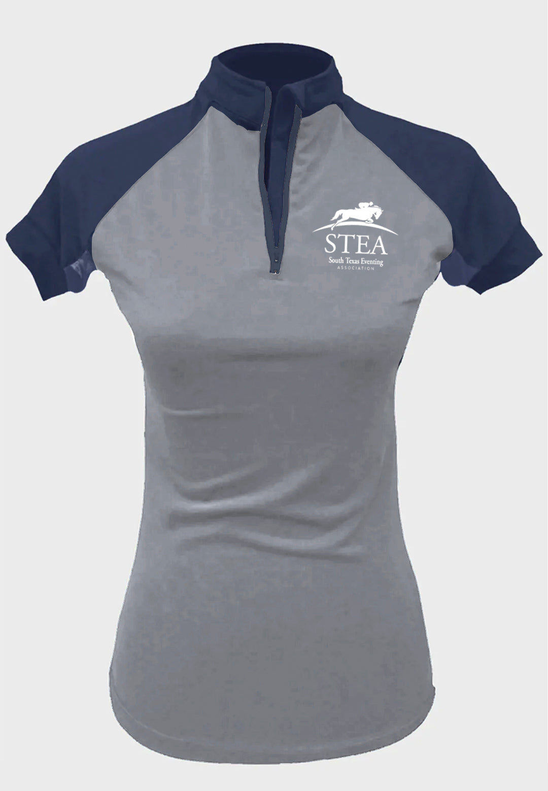 South Texas Eventing Short Sleeve Custom Sun Shirt - Silver Grey    Adult + Youth Sizes