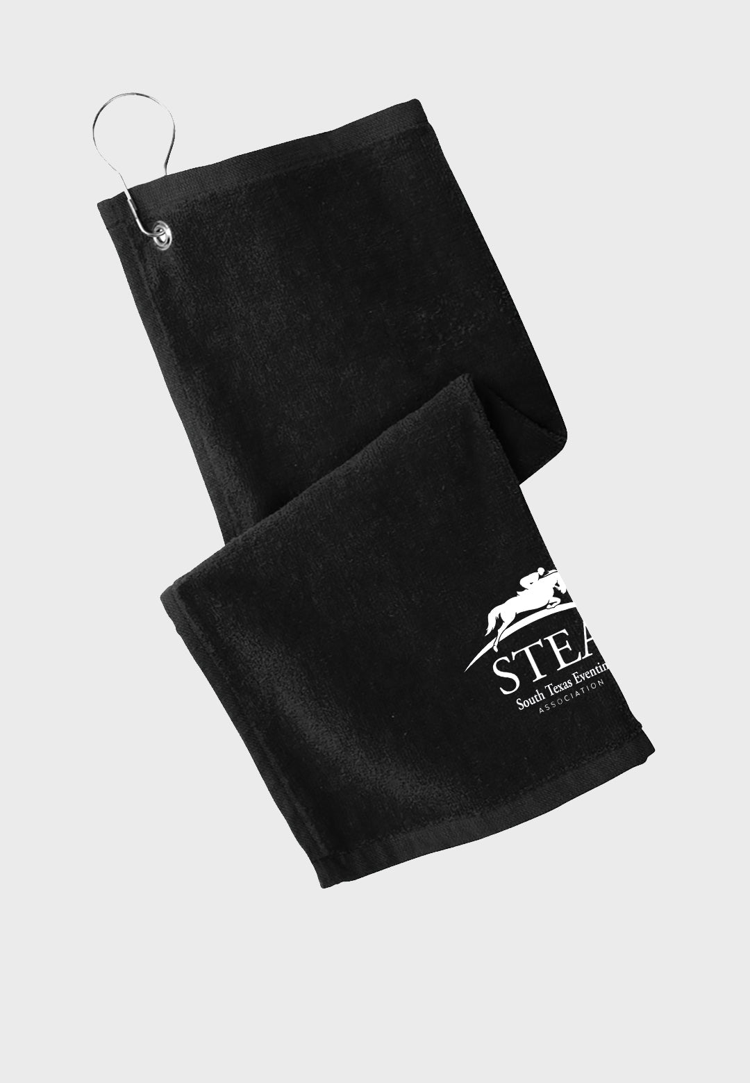 South Texas Eventing PORT AUTHORITY ® GROMMETED HEMMED TOWEL - Black