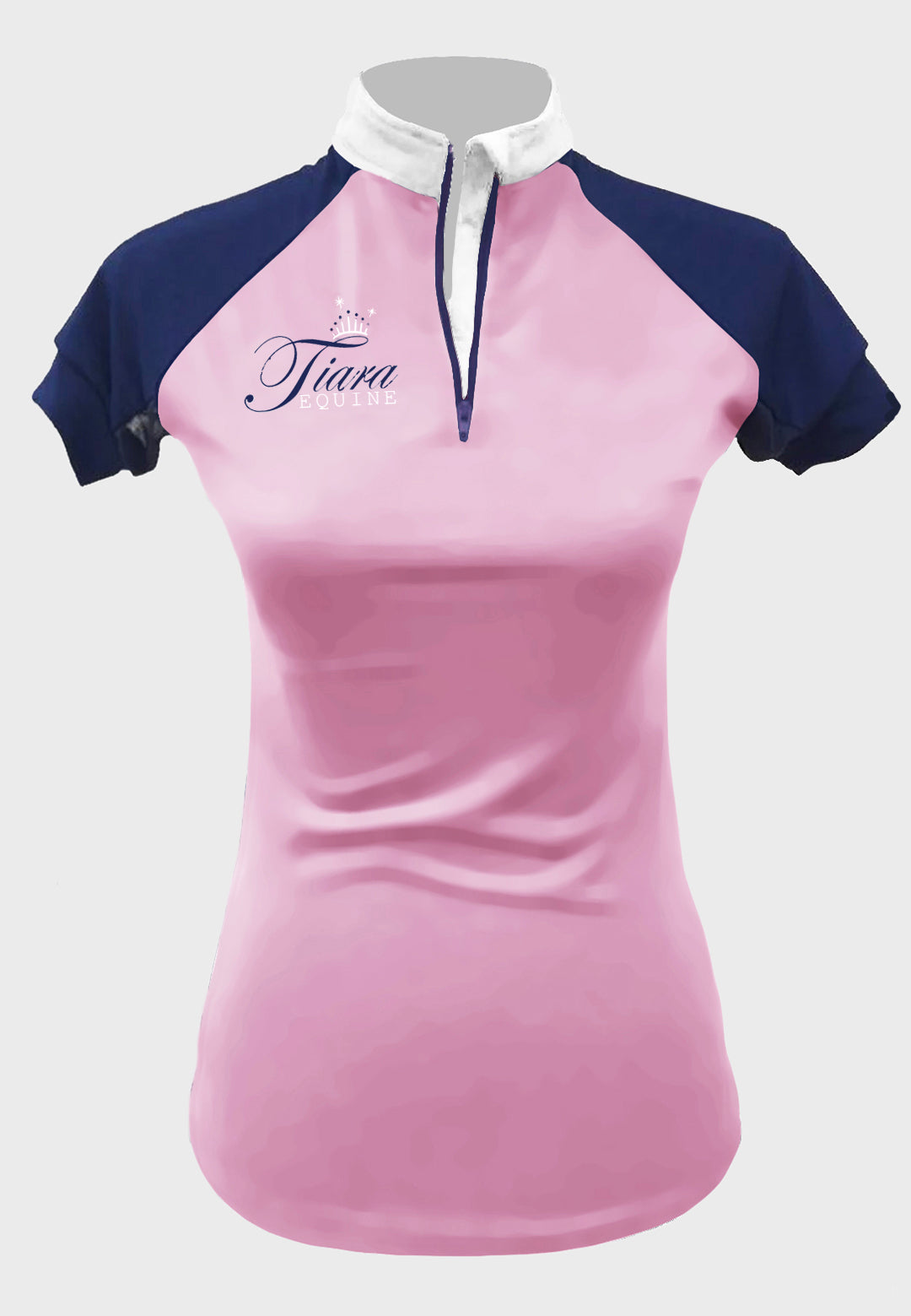 Tiara Equine Light Pink Short Sleeve Custom Sun Shirt,    Ladies + Youth Sizes