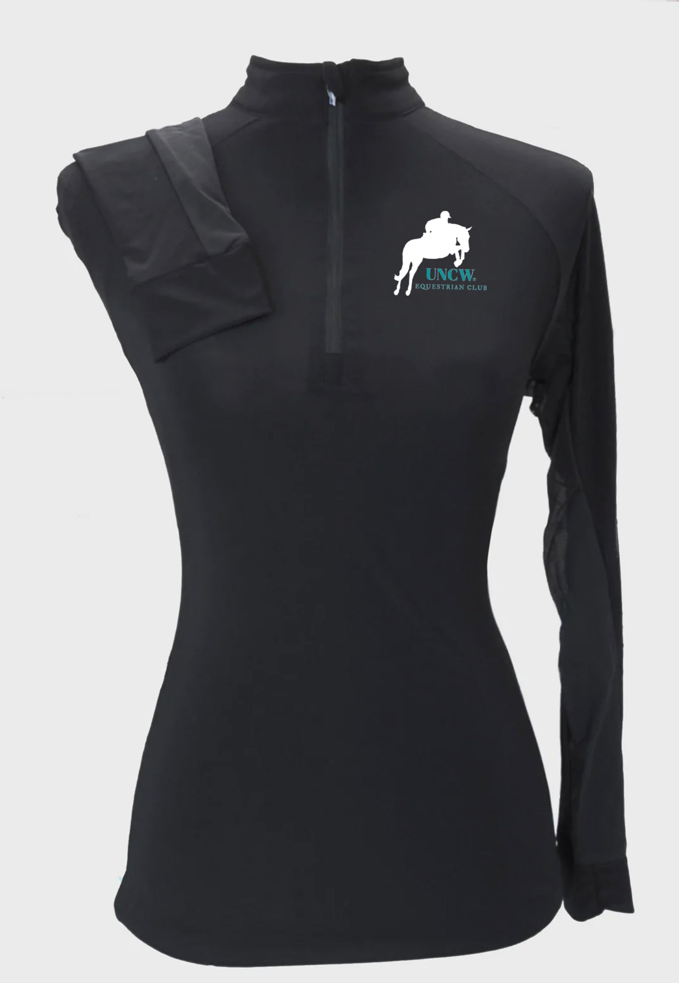 UNCW Equestrian Club Long-Sleeve Black Sun Shirt, Ladies + Youth Sizes