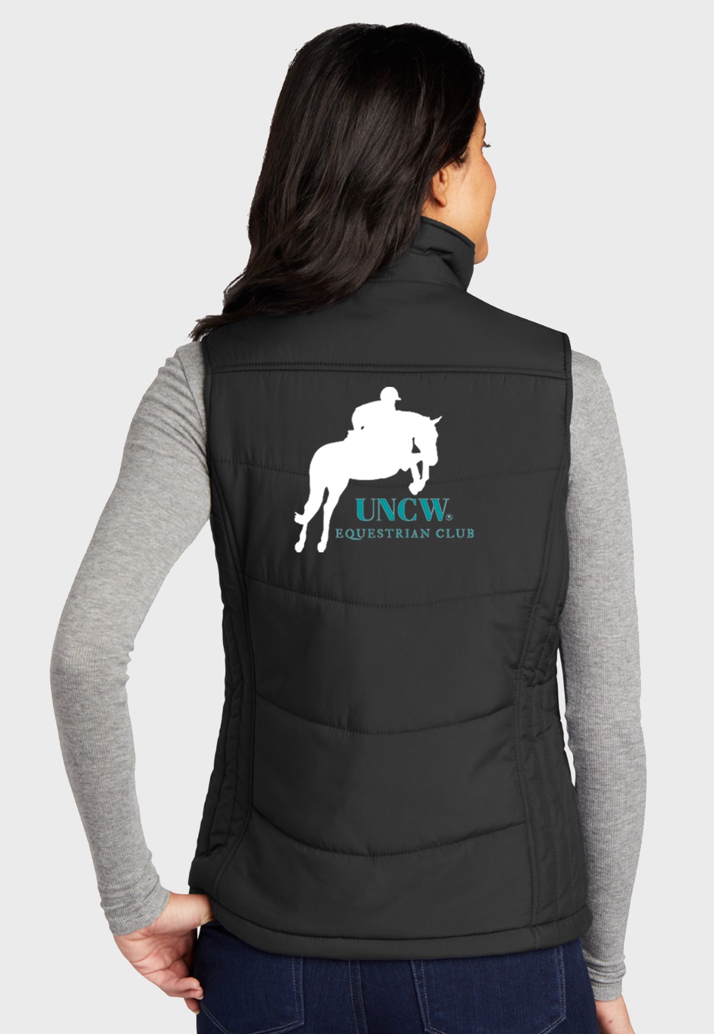 UNCW Equestrian Club Port Authority® Ladies Puffy Vest - Black