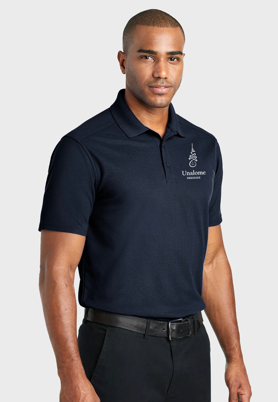 Unalome Dressage Mens Port Authority ® EZPerformance ™ Pique Polo - Navy