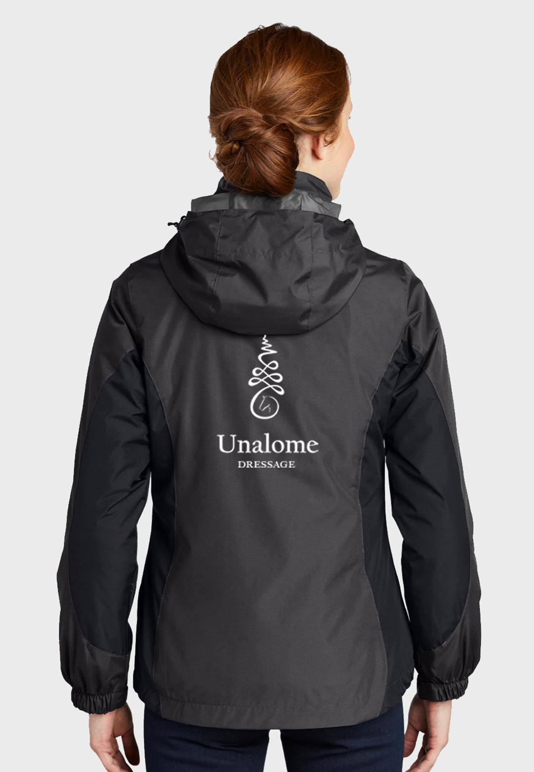 Unalome Dressage Port Authority® Ladies Colorblock 3-in-1 Jacket - Black