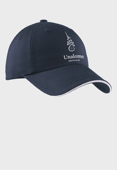 Unalome Dressage Port Authority® Sandwich Bill Cap with Striped Closure - Navy
