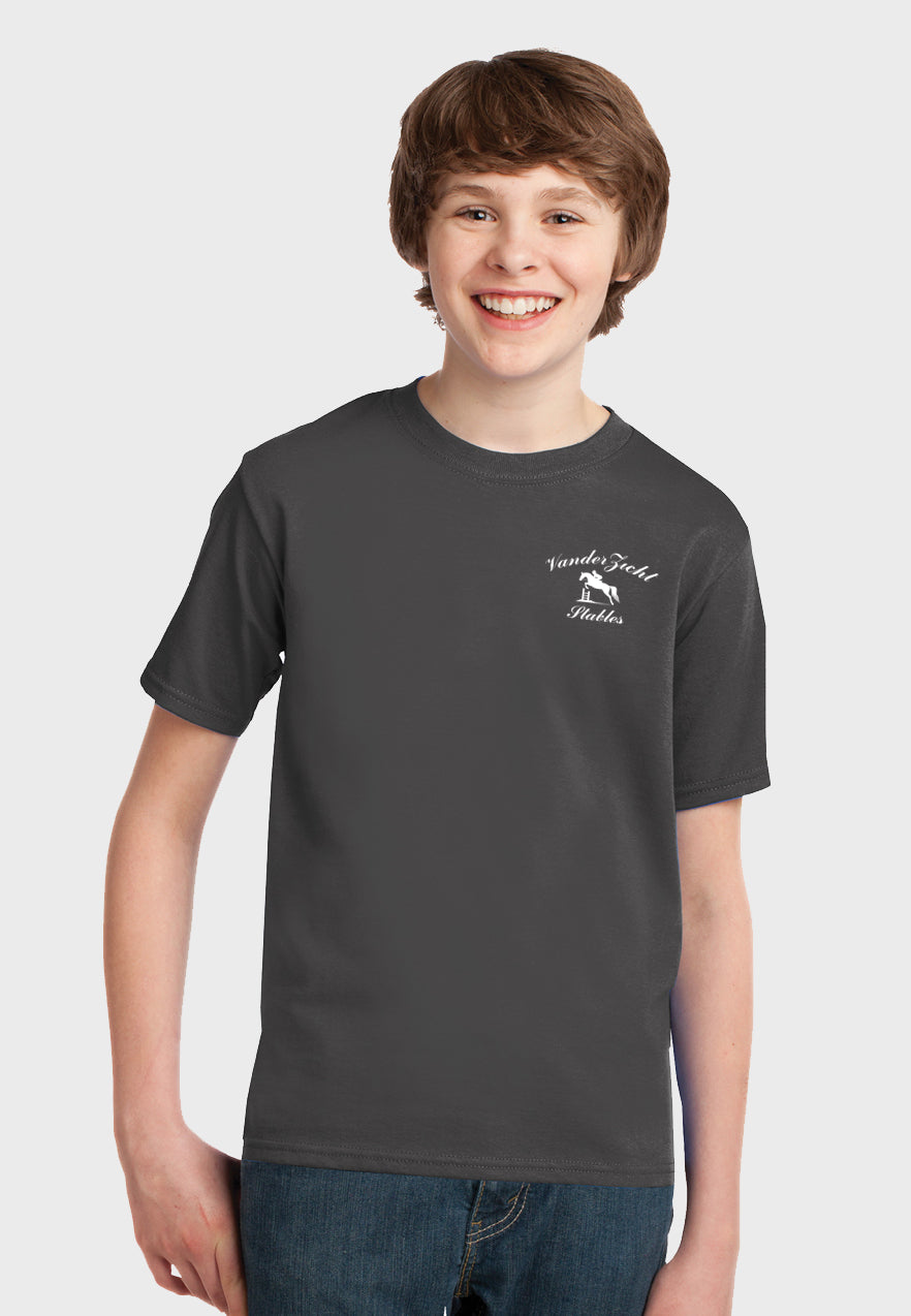VanderZicht Stables Port & Company® Youth Essential Tee - Charcoal