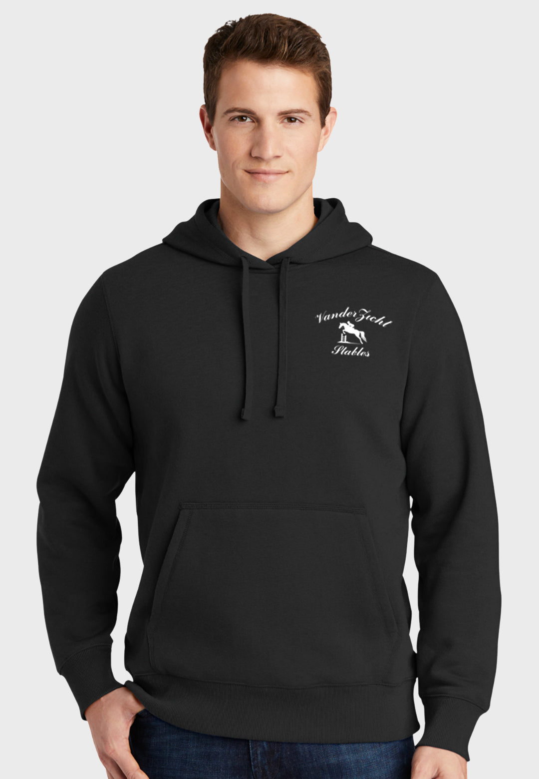 VanderZicht Stables Sport-Tek®  Hooded Black Sweatshirt - Mens + Youth Sizes