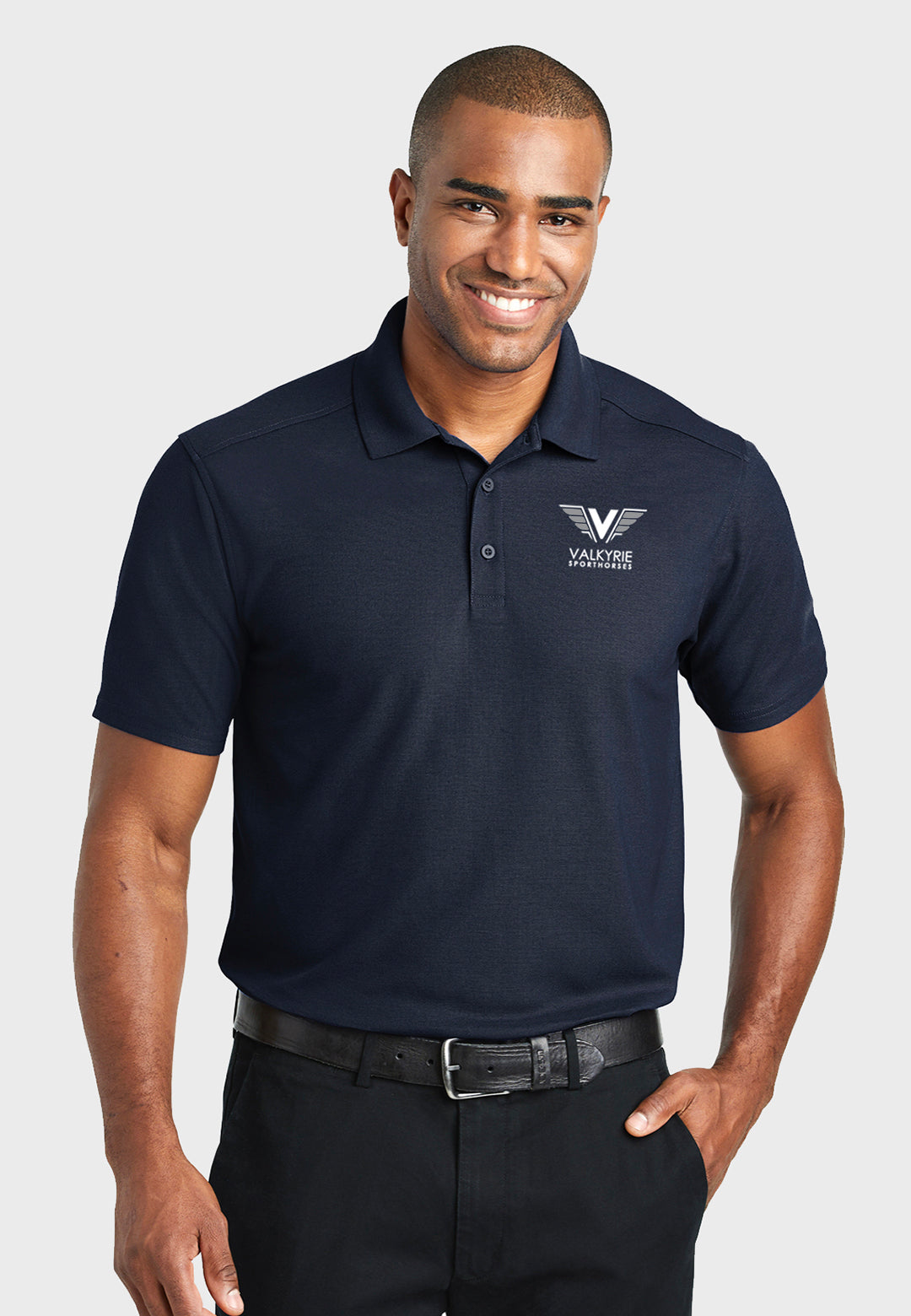 Valkyrie Sporthorses Mens Port Authority ® EZPerformance ™ Pique Polo - Navy