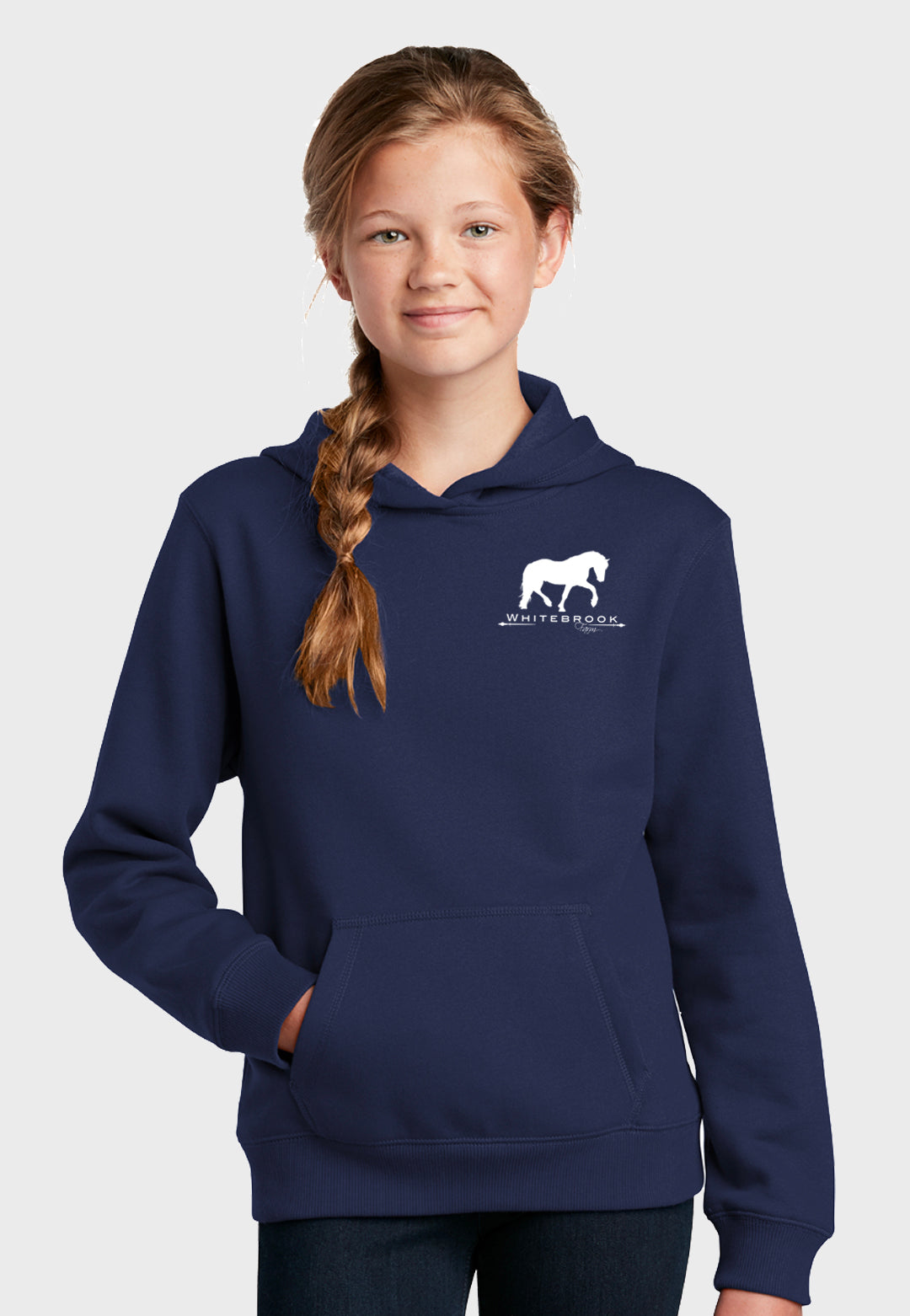 Whitebrook Farm Sport-Tek® Hooded Navy Sweatshirt - Adult + Youth sizes