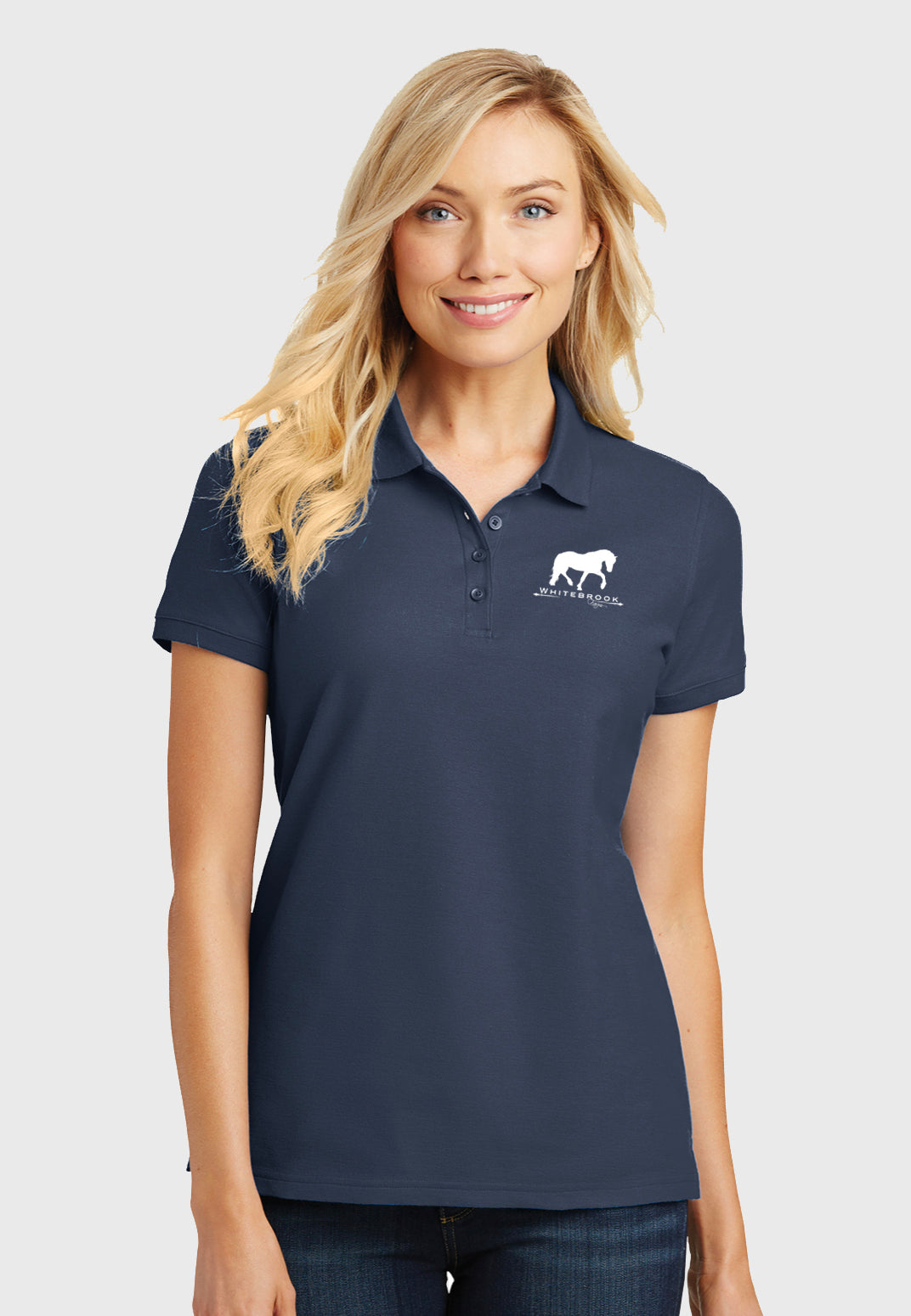 Whitebrook Farm Port Authority® Ladies Core Classic Pique Polo - Navy