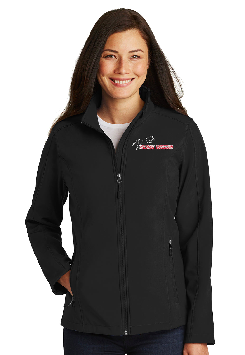 Wisconsin Equestrian Team Port Authority® Ladies Core Soft Shell Jacket - Color Options