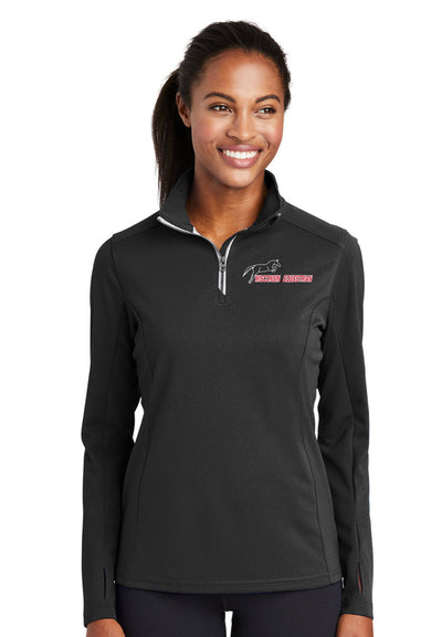 Wisconsin Equestrian Team Sport-Tek® Sport-Wick® Ladies Textured 1/4-Zip Pullover - Color Options