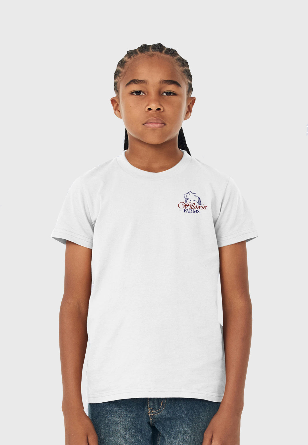 Willowin Farms BELLA+CANVAS ® Youth Jersey Short Sleeve Tee (Unisex) - Navy or White