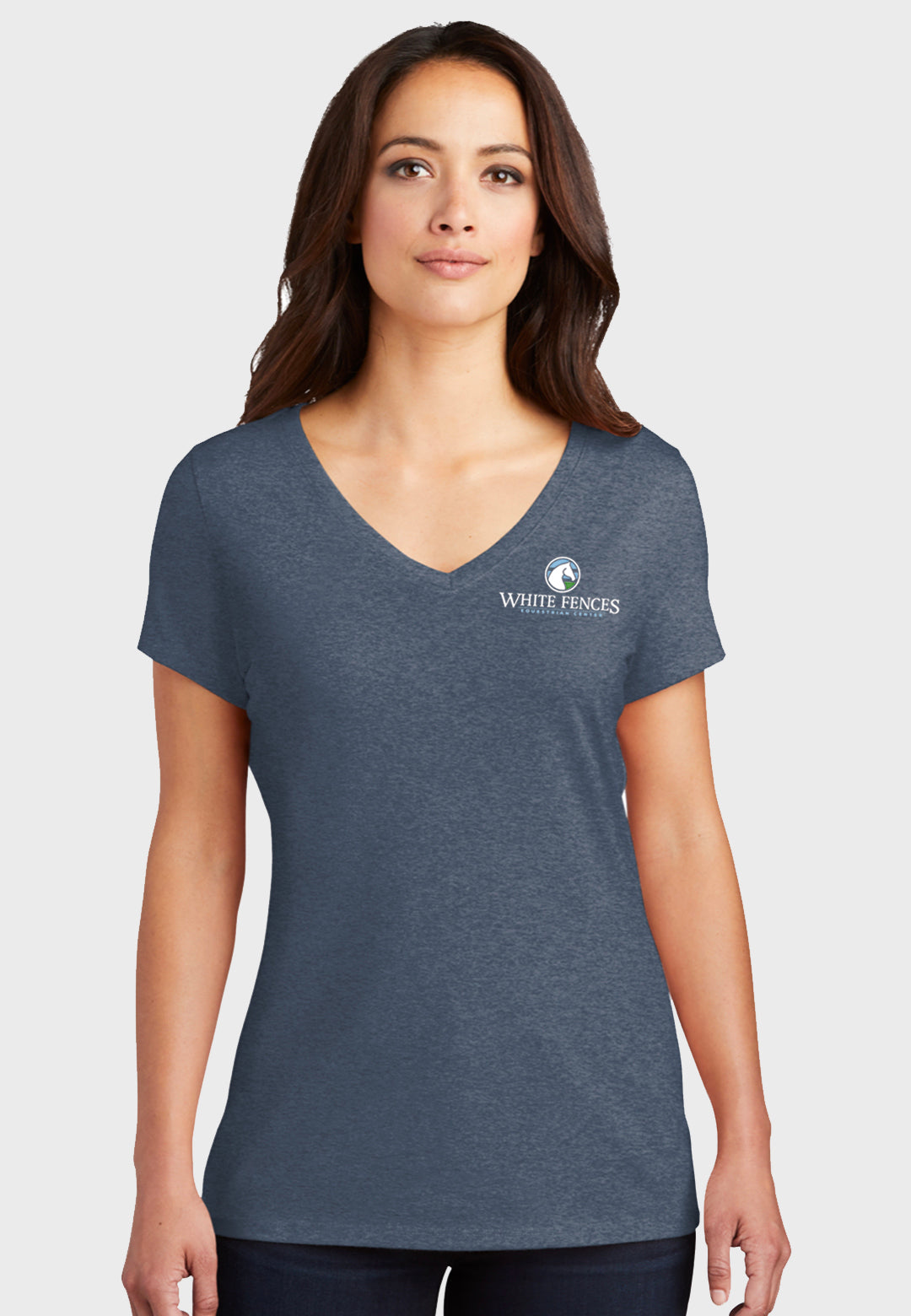 White Fences Equestrian Center District ® ladies Perfect Tri ® V-Neck Tee - Multiple color options