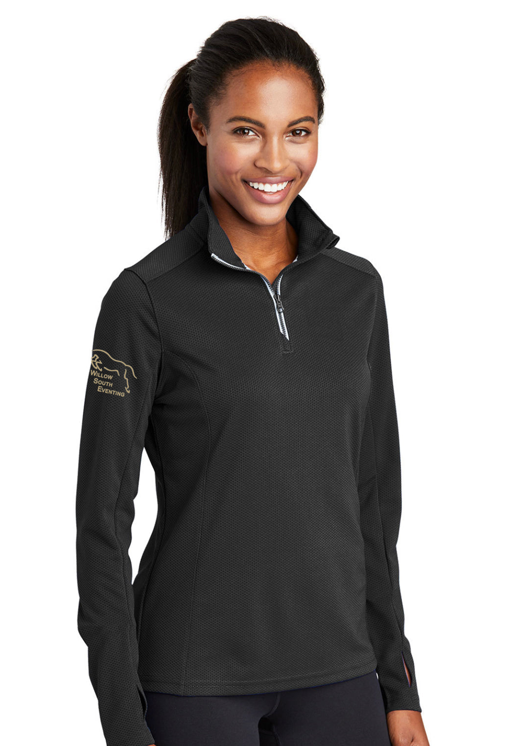 Willow South Eventing Sport-Tek® Sport-Wick® Ladies Textured 1/4-Zip Pullover