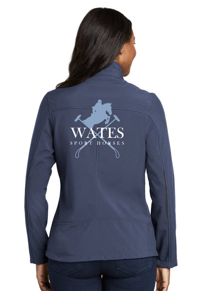 Wates Sport Horses Port Authority® Ladies Welded Soft Shell Jacket - Navy + Grey