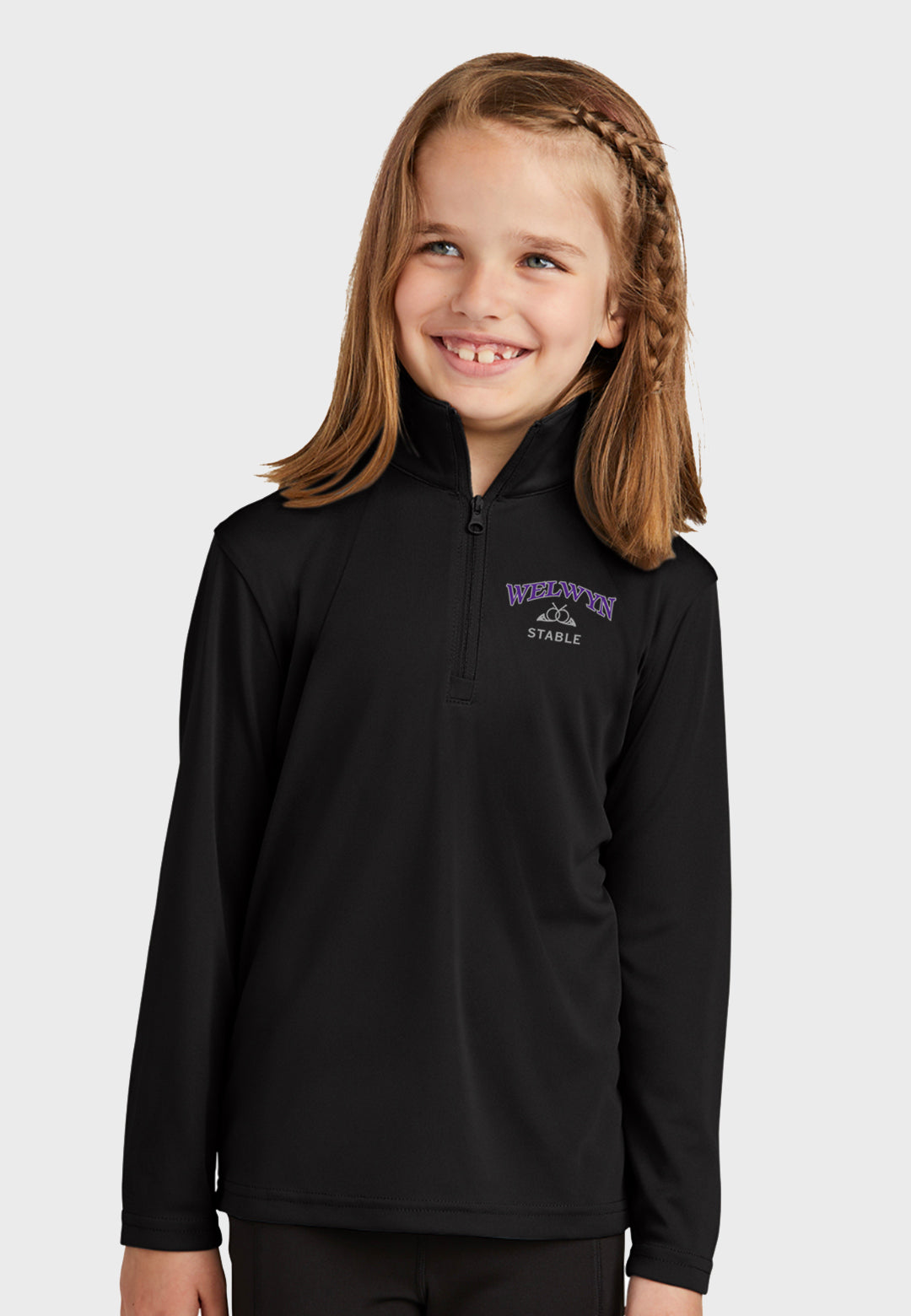 Welwyn Stabel Sport-Tek ®Youth PosiCharge ®Competitor ™1/4-Zip Pullover - Black