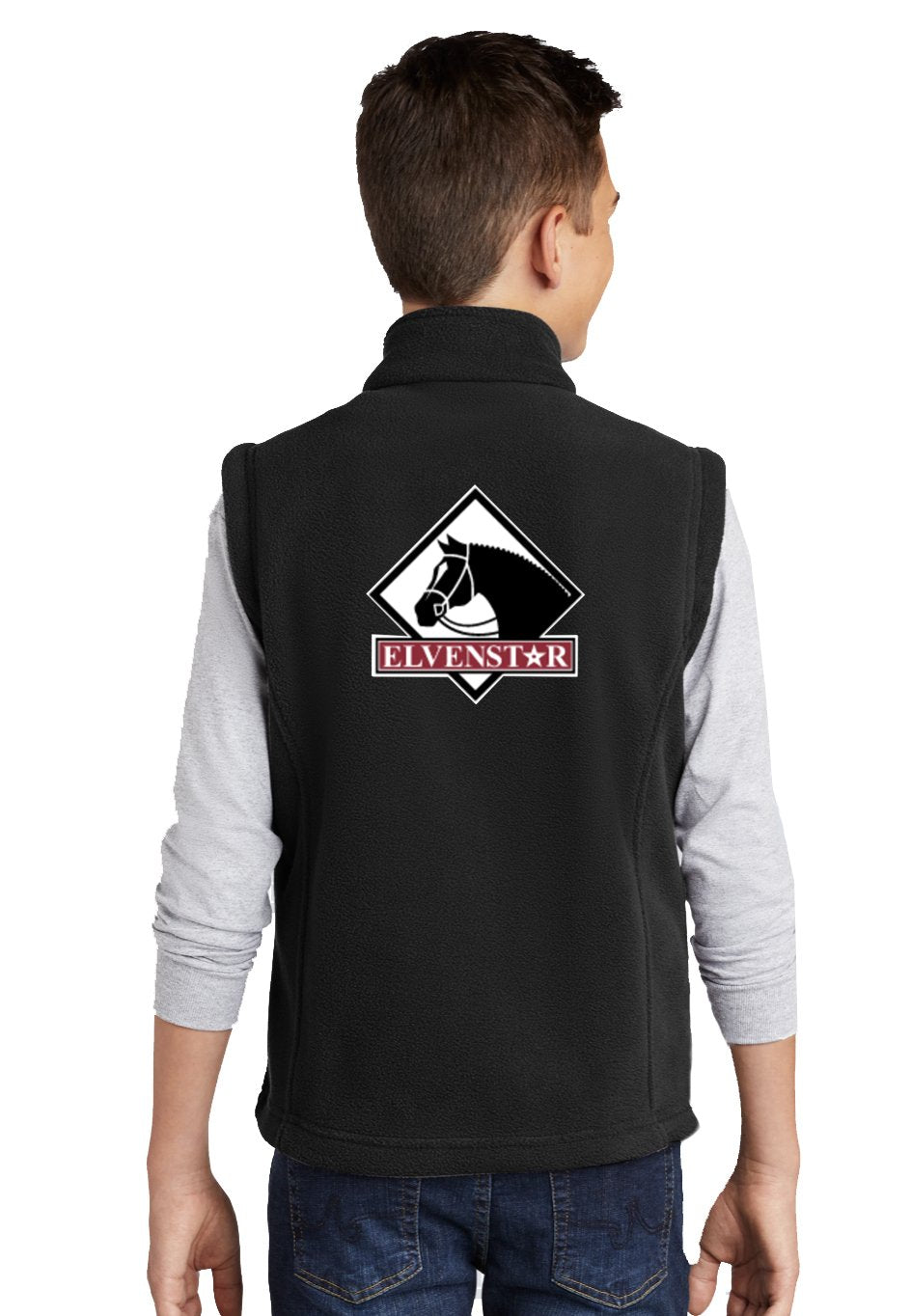 Elvenstar Equestrian Port Authority® Youth Fleece Vest - Black