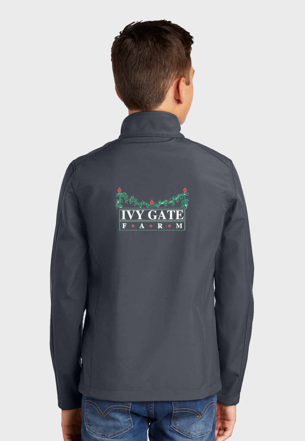 Ivy Gate Farm Port Authority® Youth Core Soft Shell Jacket - Grey