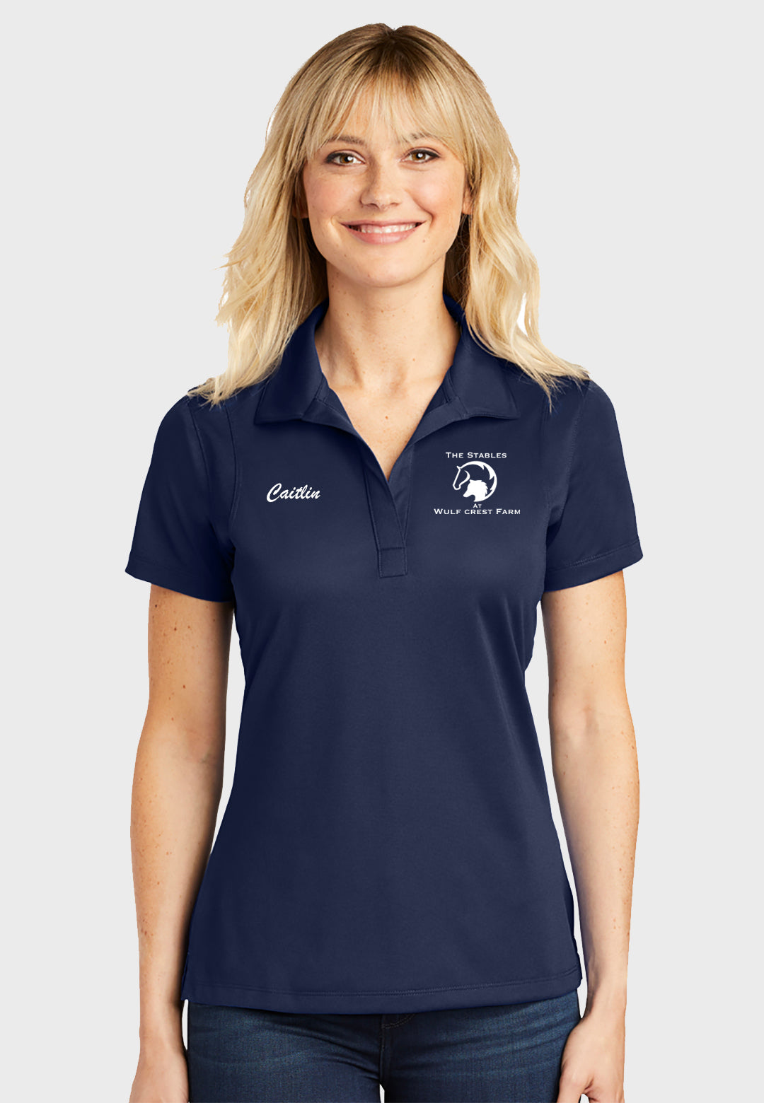 The Stables at Wulf Crest Farm Sport-Tek® Sport-Wick® Polo - Ladies + Mens Sizes