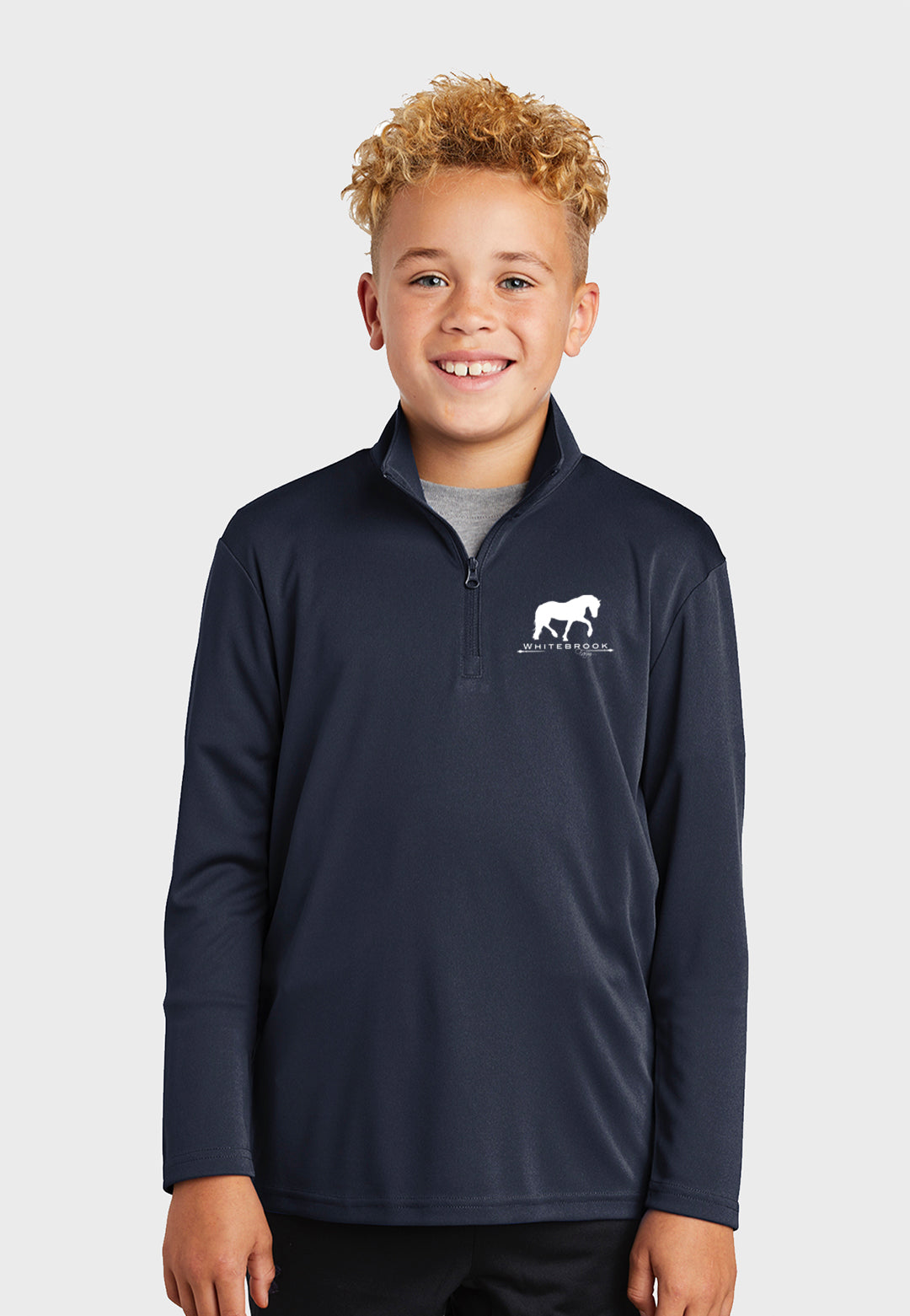 Whitebrook Farm Sport-Tek ®Youth PosiCharge ®Competitor ™1/4-Zip Pullover - Navy